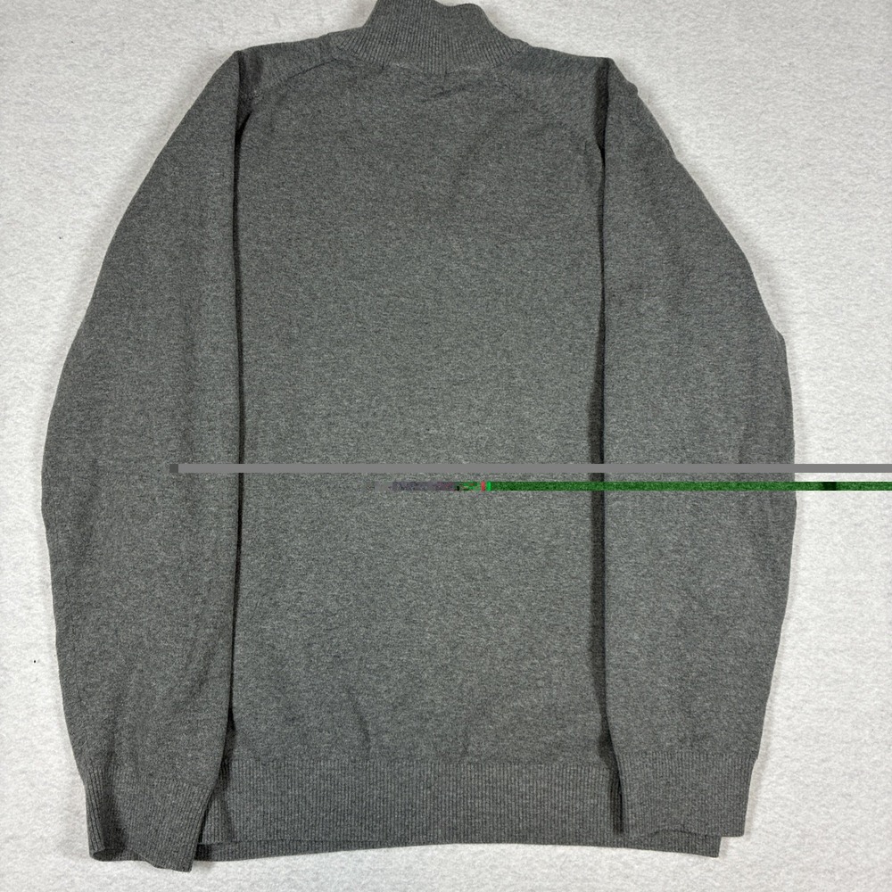 Criquet 1/4 Zip Pullover Men‎ XL Gray Cotton Made In Peru Preppy Golf Heavy Soft - Picture 10 of 15